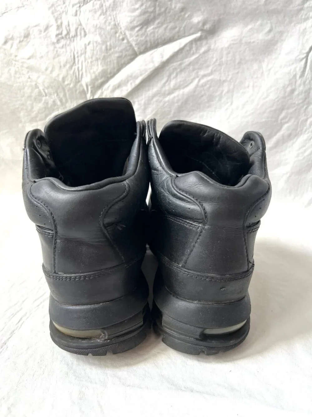 Nike Air Max Goadome boots US mens 12 triple black leather ACG lace up sneaker